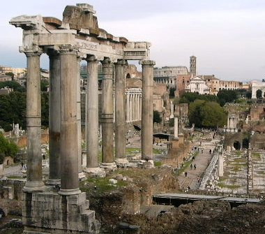 Ruins of Roman Forum in Rome