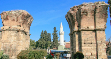 Remains of Byzantine columns in Philadelphia