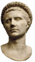 Marble bust of Roman Emperor Augustus