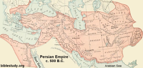 Persian Empire at its height map