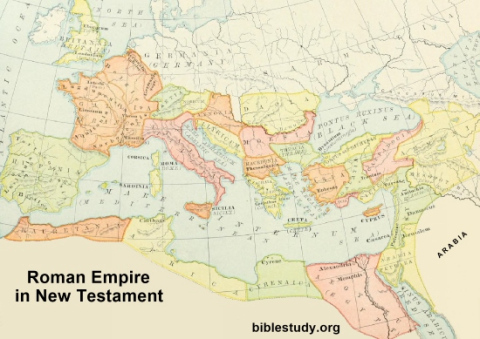The Roman Empire in New Testament Times map