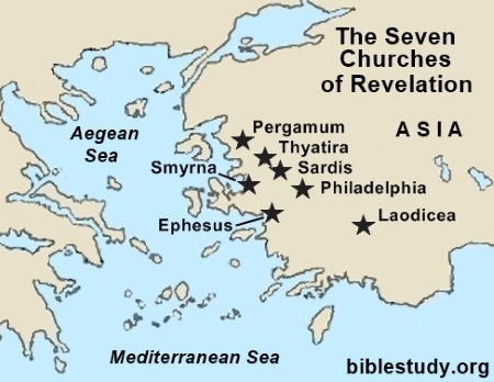 Revelation's Seven Churches Location