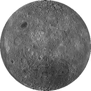 Composite picture of the dark side of the Moon