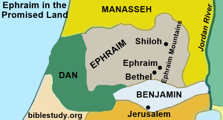 Ephraim's inheritance in the Promised Land