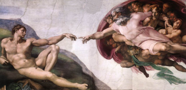 Creation of Adam, Fresco by Michaelangelo, Sistine Chapel, Vatican