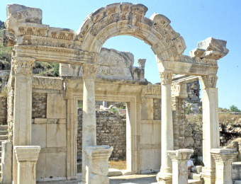 Ruins of Hadrian's temple in Ephesus
