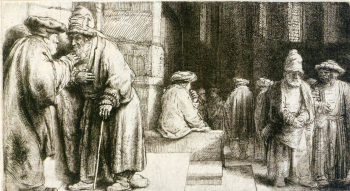 Jews in the synagogue