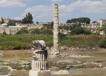 Remains of temple in Ephesus
