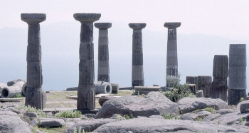 Ruins of pagan temple in Assos
