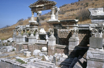 Ruins of Trajan's fountain at Ephesus