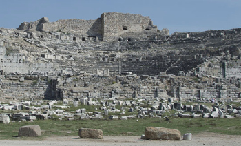 Ruins of first century theater in Miletus
