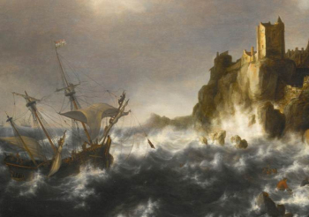 Shipwreck in Stormy Seas