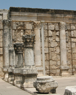 Synagogue ruins in Capernaum