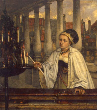 Woman taking a vow