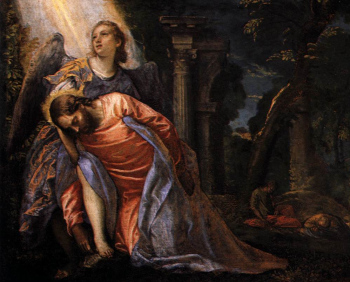 Angel strengthens Christ in Gethsemane