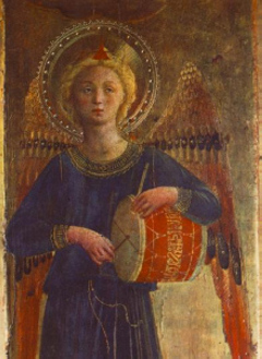 Angel with drum