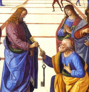 Jesus giving Peter keys