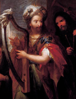 King David Playing the Zither