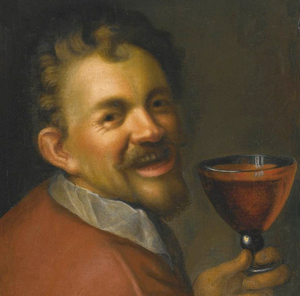 Man with glass of wine