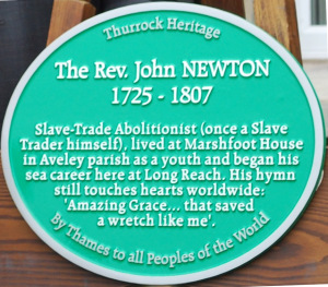 Plaque commemorating John Newton and Amazing Grace