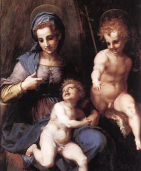 Mary with young Jesus and John the Baptist