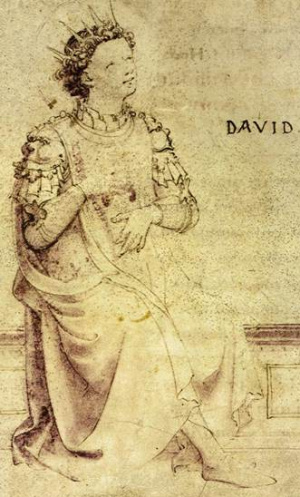 King David Playing a Psaltery