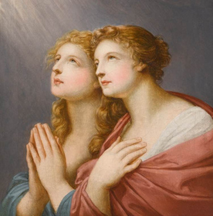 Study for Two Female Figures Praying