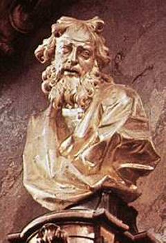 Wood Bust of the Prophet Ezekie