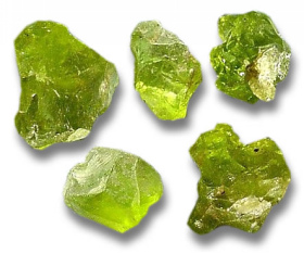 Rough Peridot Gemstones