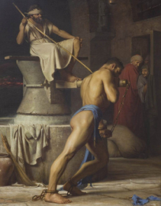 Samson in a Philistine prison