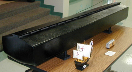 Scale model replica of Noah's ark