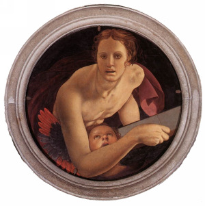 Painting of St. Matthew by Agnolo Bronzion