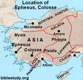 Location of Colosse Map