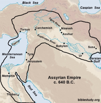 assyrian empire map