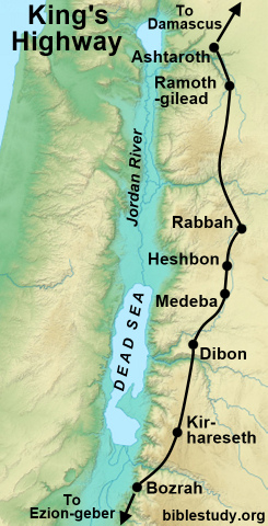 Map of the King's Highway