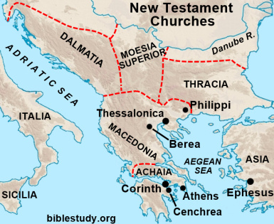 Athens New Testament Churches Map