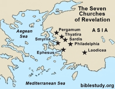 Revelation's Seven Churches Location