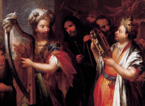 King David Playing the Zither