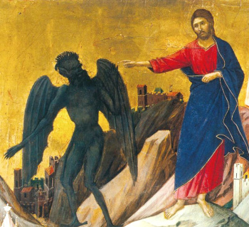 Satan the devil rejected after tempting Jesus