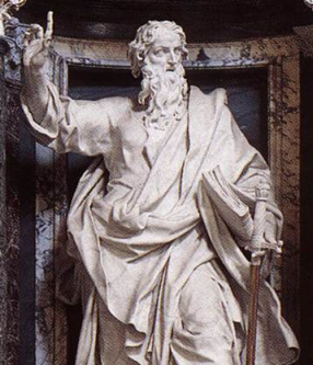 Marble statue of Apostle Paul