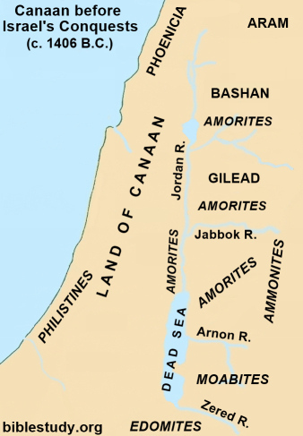 Ancient Land Of Canaan Map