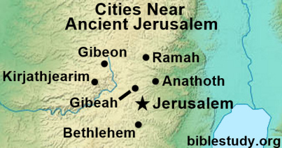 Cities Near Ancient Jerusalem Map