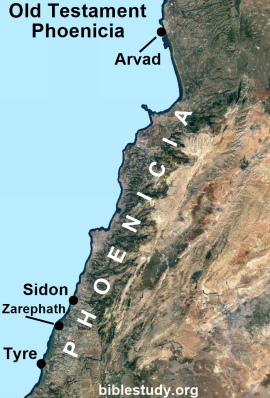 Phoenicia in the Old Testament Map
