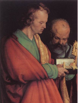 The apostles John and Peter