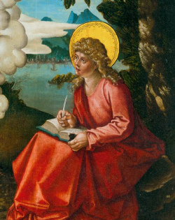 Apostle John writing Revelation