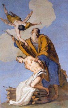 Angel stops sacrifice of Isaac