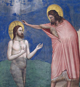 Baptism of Christ in water