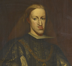 Spain's Charles II showing Hapsburg Jaw