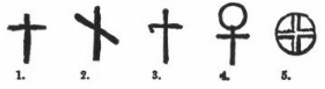Various pagan cross symbols