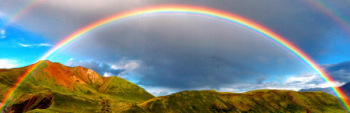 Double rainbow inside an Alaska state park